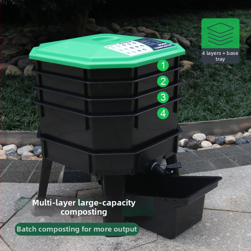 Кутия за култура на земни червеи кухненски отпадъци тор от земни червеи бъчва за компост от земни червеи ферментация кутия за компост ферментация култура квадратна тава