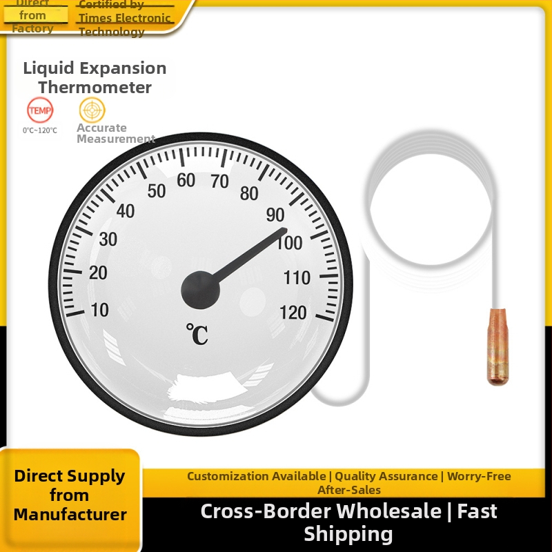 Didelio tikslumo nešiojamas buitinis vandens termometras su skysčio plėtimosi funkcija (0–120 rodyklės) ir zondu