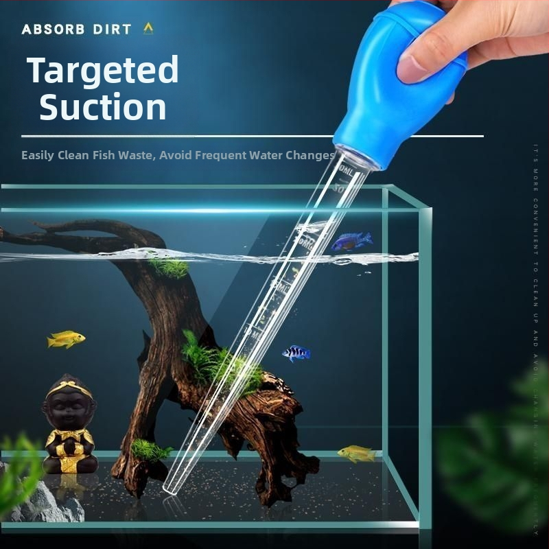 Okrasné akvárium na toaletu, odsávanie korytnačieho trusu, odsávanie artefaktov z akvária, odsávanie trusu, výmena vody, sacia rúrka na ručné miesenie, veľký nástroj na čistenie saním.