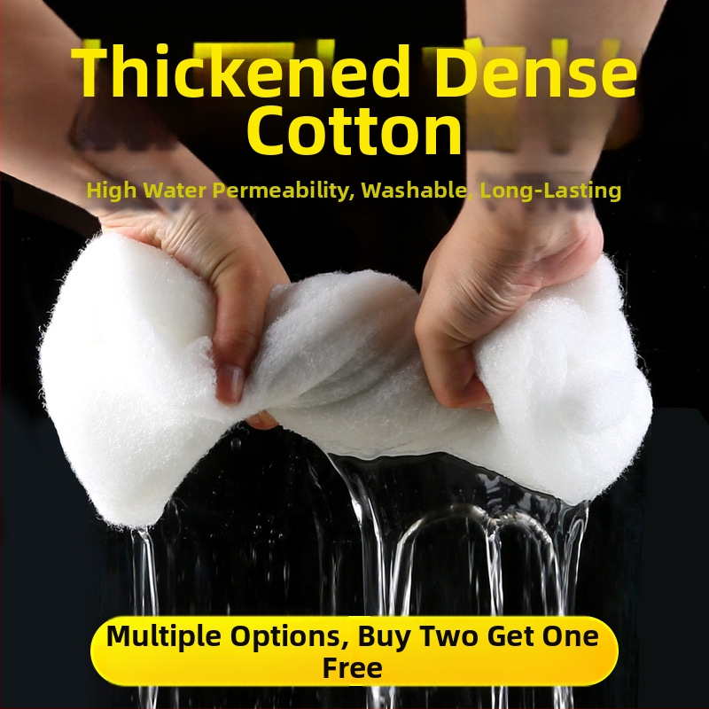 Zivju tvertnes filtra kokvilna, augsta blīvuma, melna, sabiezināta bioķīmiskā kokvilnas ūdens attīrīšana, rotangpalmas kokvilnas bruņurupuču tvertnes filtra materiāls, filtra sūklis