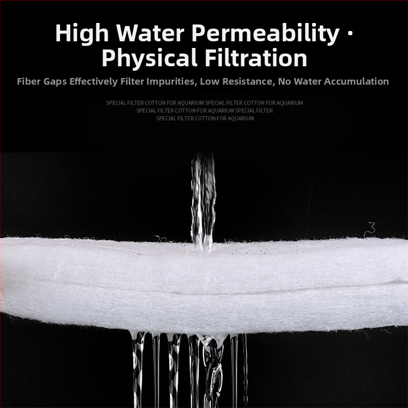 Филтър за аквариум, памук с висока плътност, черен, удебелен, биохимичен памук, пречистване на вода от ратан, памук, филтърен материал за аквариум за костенурки, филтърна гъба