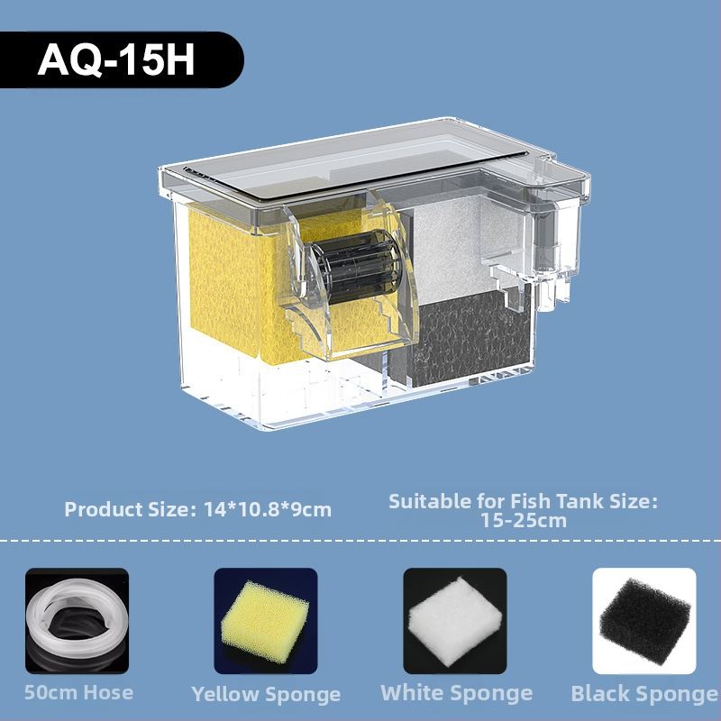 Akvariumo filtras, mažas išorinis krioklys, prie sienos tvirtinamas vėžlių filtras, mažas trijų viename filtras, tylus vandens siurblys, vandens valymo cirkuliacinis siurblys