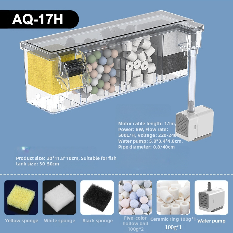 Akvariumo filtras, mažas išorinis krioklys, prie sienos tvirtinamas vėžlių filtras, mažas trijų viename filtras, tylus vandens siurblys, vandens valymo cirkuliacinis siurblys