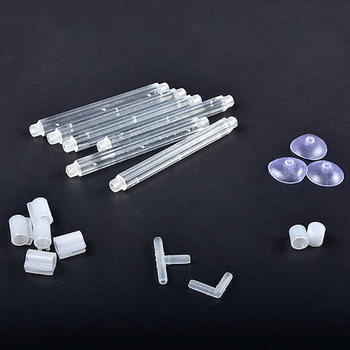 Akvariumo burbulas su deguonies gazuotu oro baru, burbulinės žarnos išleidimo anga, vandens siurblio priedai