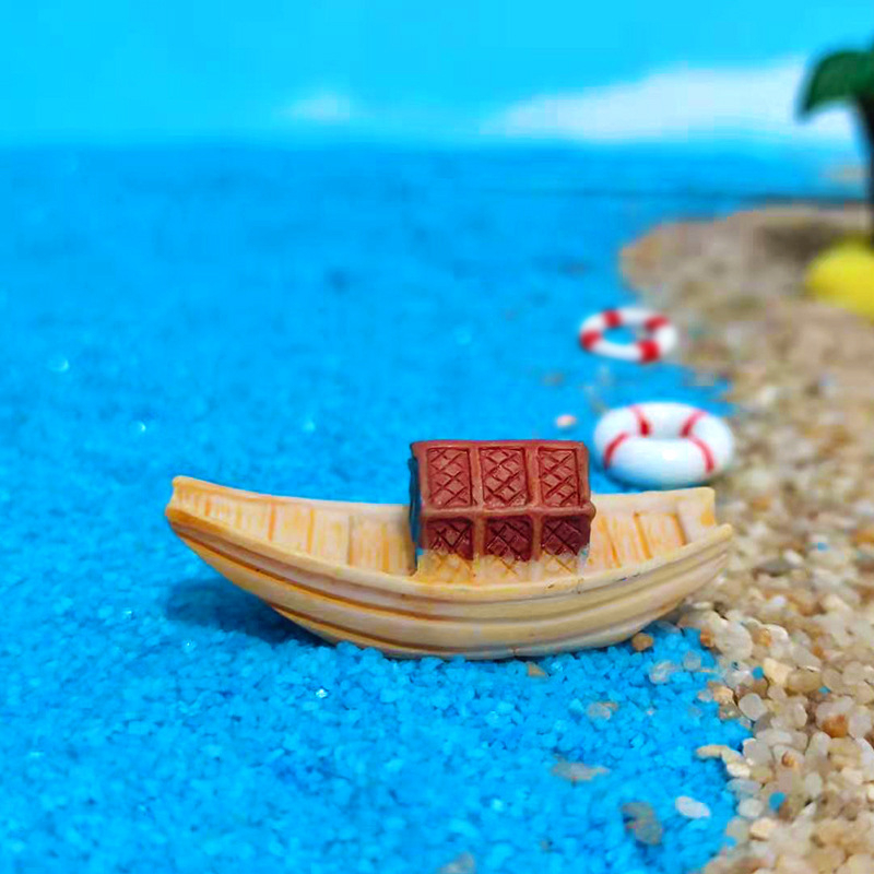 Микро пейзаж, мини лодка Jiangnan, рибарска лодка, занаятчийска лодка, океански аквариум, акваскейп, смола, „направи си сам“ декоративни орнаменти