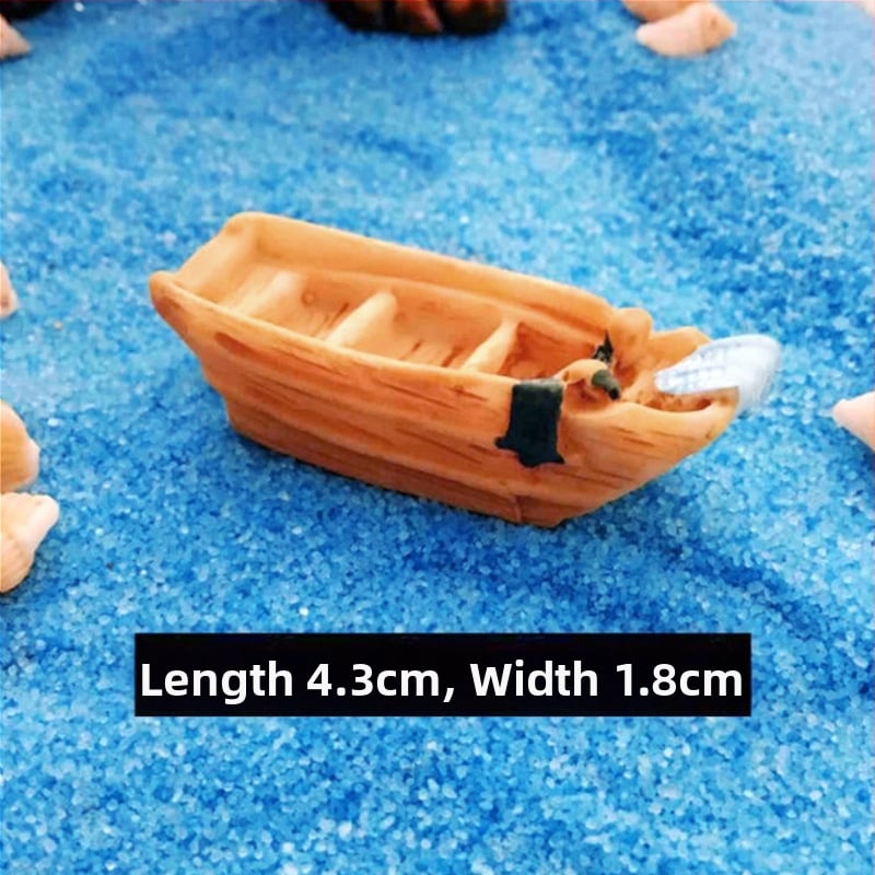Микро пейзаж, мини лодка Jiangnan, рибарска лодка, занаятчийска лодка, океански аквариум, акваскейп, смола, „направи си сам“ декоративни орнаменти