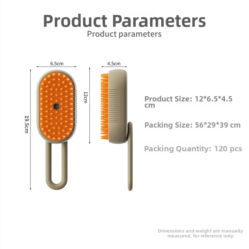 Трансграничен нов гребен за домашни любимци, електрически спрей гребен за масаж на котки и кучета, спрей с едно щракване, масажна вана против летяща коса на едро