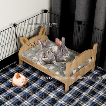 Piiriülene puidust hamstripesa meriseavoodi väikeloomade voodi merisea platvormvoodi neli aastaaega universaalne lemmiklooma puidust voodi hulgimüük