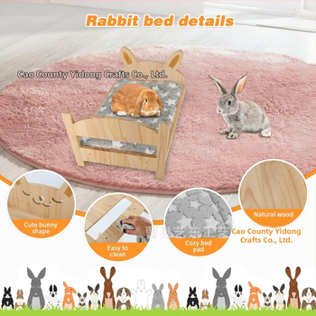 Piiriülene puidust hamstripesa meriseavoodi väikeloomade voodi merisea platvormvoodi neli aastaaega universaalne lemmiklooma puidust voodi hulgimüük