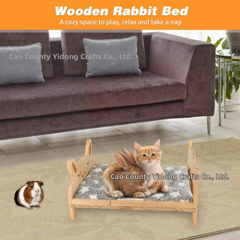 Piiriülene puidust hamstripesa meriseavoodi väikeloomade voodi merisea platvormvoodi neli aastaaega universaalne lemmiklooma puidust voodi hulgimüük