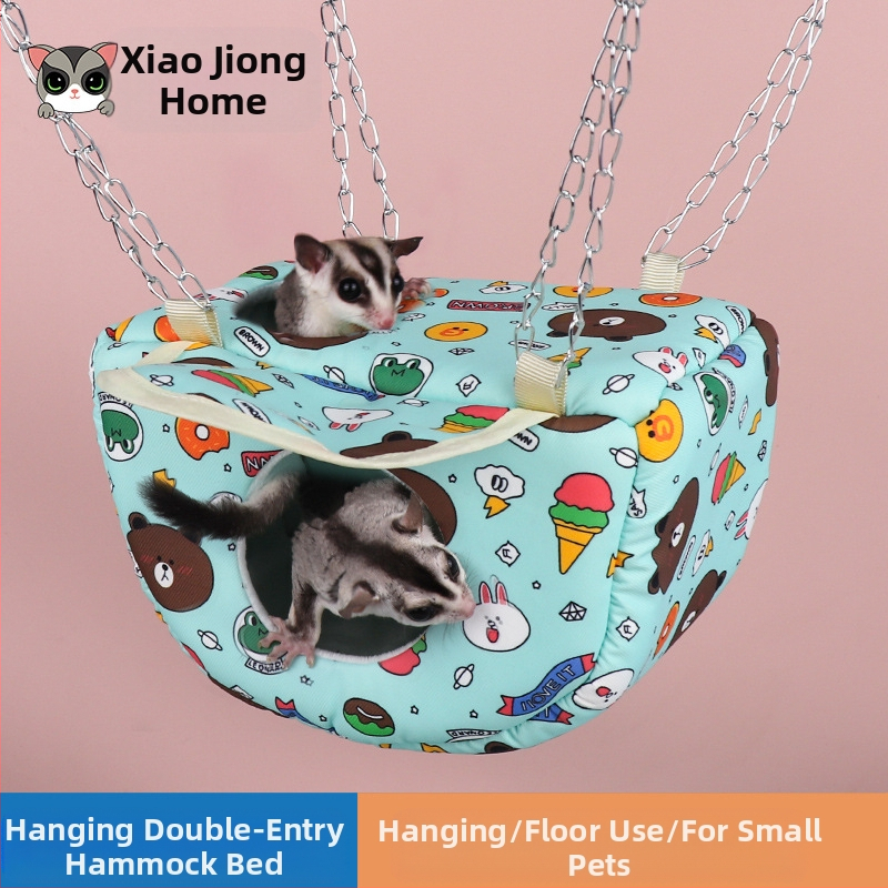 Xiaoxiaojia sac de miere bumbac cuib hamster floare ramură șoarece hamac vară cobai cuib de dormit veveriță Totoro papagal cuib agățat