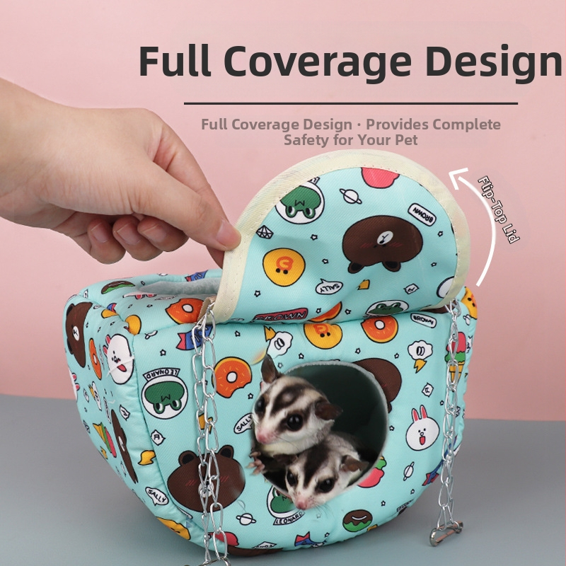 Xiaoxiaojia медена торбичка памучно гнездо хамстер цвете клон мишка хамак лято морско свинче спящо гнездо катерица папагал Тоторо висящо гнездо