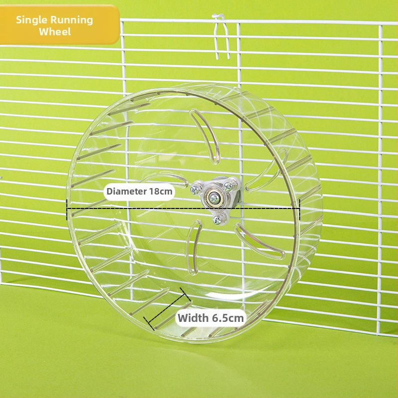 Wei Luo žiurkėno 18 cm bėgimo ratukas begarsis bėgimo takelis auksinis lokys ežiukas žaislas pilnas skaidrus didelis volelis reikmenys