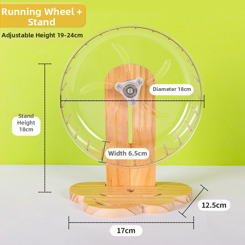 Wei Luo žiurkėno 18 cm bėgimo ratukas begarsis bėgimo takelis auksinis lokys ežiukas žaislas pilnas skaidrus didelis volelis reikmenys