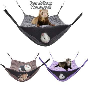 Görény Meleg Kétrétegű Függőágy Mókus Totoro Hálózsák Négylábú Pamut Függőfészek Kisállat Kellékek Téli Plüss Függőágy