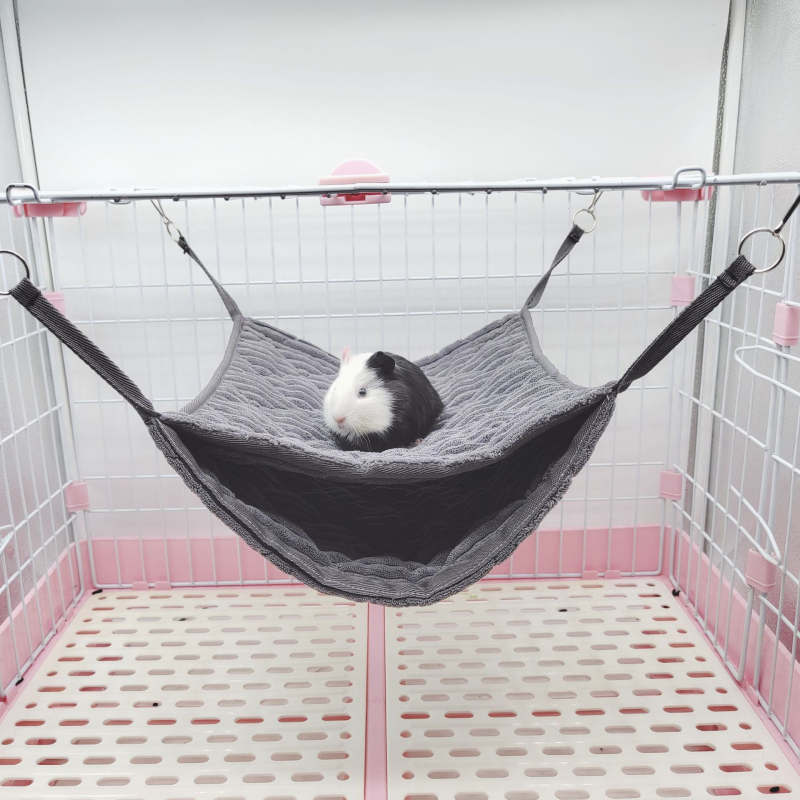 Görény Meleg Kétrétegű Függőágy Mókus Totoro Hálózsák Négylábú Pamut Függőfészek Kisállat Kellékek Téli Plüss Függőágy