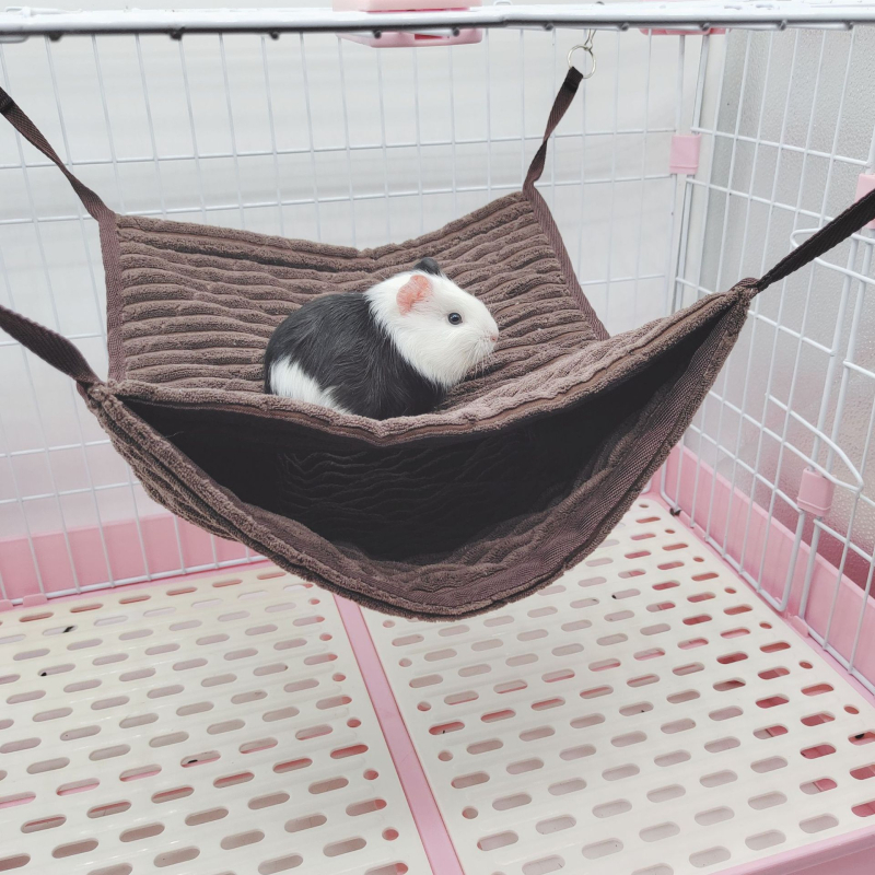 Görény Meleg Kétrétegű Függőágy Mókus Totoro Hálózsák Négylábú Pamut Függőfészek Kisállat Kellékek Téli Plüss Függőágy