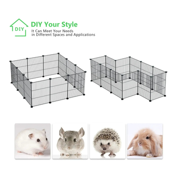 Ograda za kućne ljubimce, kavez za male životinje, unutarnja prijenosna metalna žičana ograda "uradi sam" za male životinje dupina