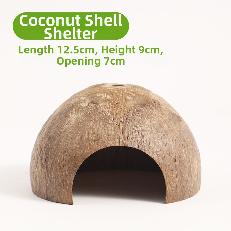 Cuib de hamster, adăpost cu coajă de nucă de cocos, produse de răcire pentru peisaj de vară, cuib de dormit pentru urs auriu, casă cu flori, ramură de șoarece, cuib de jucărie