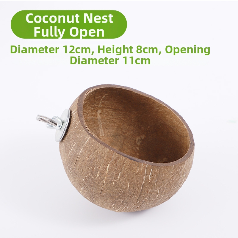 Cuib de hamster, adăpost cu coajă de nucă de cocos, produse de răcire pentru peisaj de vară, cuib de dormit pentru urs auriu, casă cu flori, ramură de șoarece, cuib de jucărie