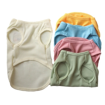 Βάφλα άνοιξη και φθινόπωρο χαριτωμένα αξεσουάρ αρκούδας γιλέκο κατοικίδιων ζώων καραμέλα χρώμα αρκούδα απλό άνετο πουλόβερ ρούχα