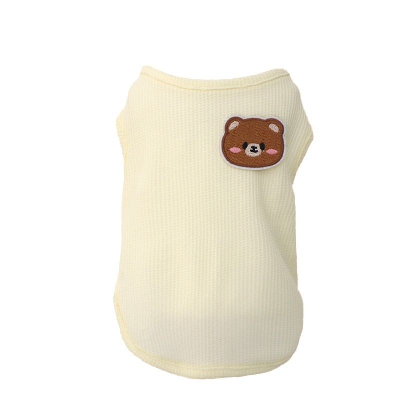 Vafl proljetni i jesenski slatki medvjeđi pribor za kućne ljubimce, prsluk u boji slatkiša, jednostavan udoban pulover odjeća