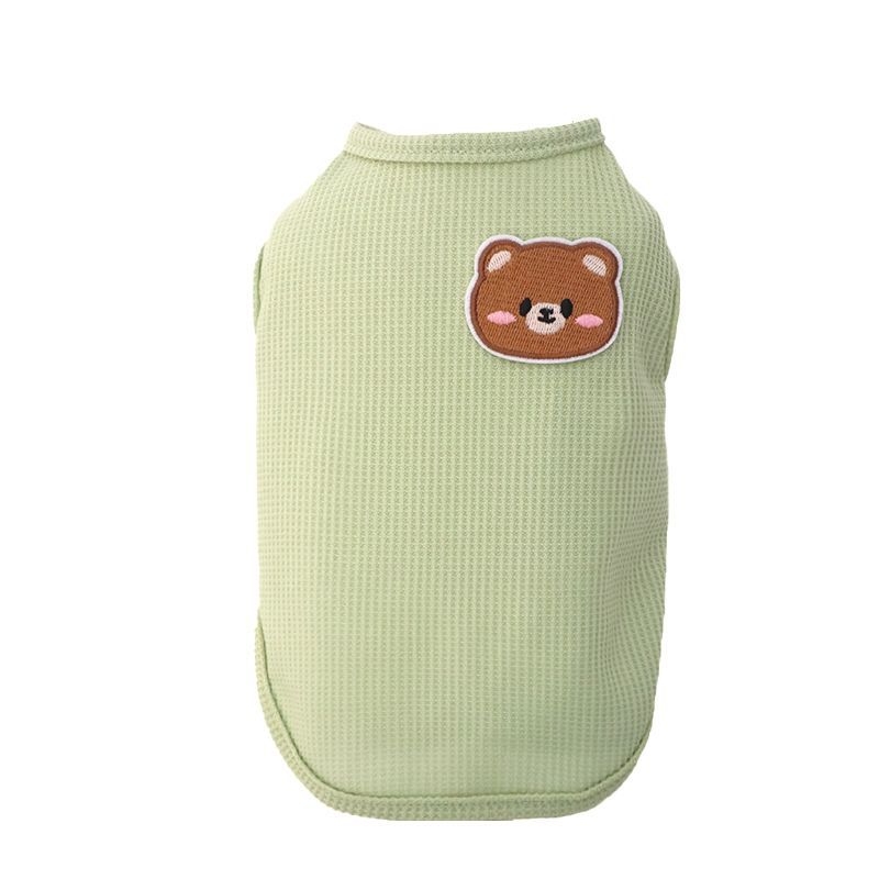 Vafl proljetni i jesenski slatki medvjeđi pribor za kućne ljubimce, prsluk u boji slatkiša, jednostavan udoban pulover odjeća