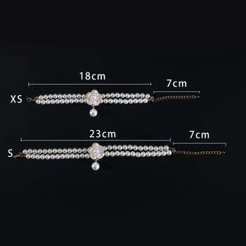 Κολιέ με μαργαριτάρια για κατοικίδια Malzis Devon Cat Noble με διπλή στρώση και μαργαριτάρια, αξεσουάρ