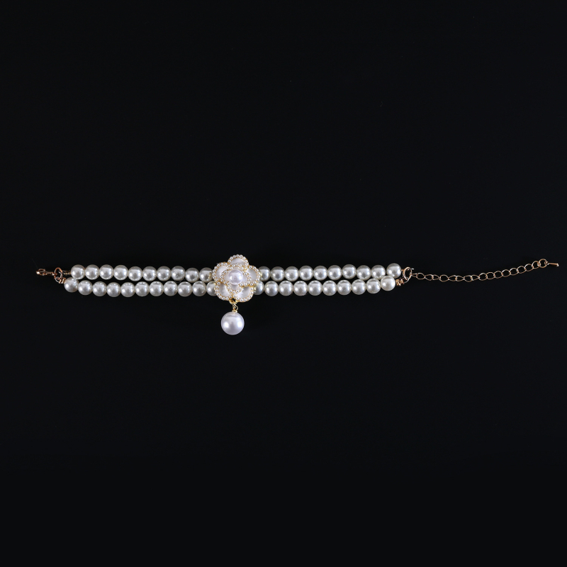 Κολιέ με μαργαριτάρια για κατοικίδια Malzis Devon Cat Noble με διπλή στρώση και μαργαριτάρια, αξεσουάρ