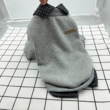 Πουλόβερ δύο τεμαχίων με ψεύτικο γιακά για κατοικίδια, άνοιξη και φθινόπωρο, λεπτό βελούδινο chenari, Bomei Teddy, γάτα, σκύλος, κατοικίδια, δίποδα ρούχα