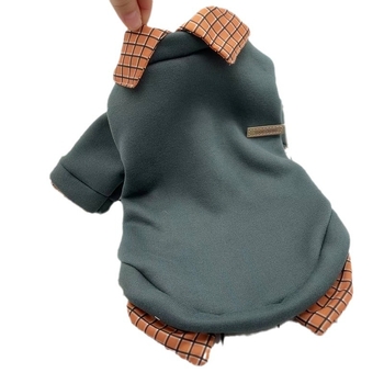 Πουλόβερ δύο τεμαχίων με ψεύτικο γιακά για κατοικίδια, άνοιξη και φθινόπωρο, λεπτό βελούδινο chenari, Bomei Teddy, γάτα, σκύλος, κατοικίδια, δίποδα ρούχα