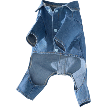Μοντέρνα τζιν φόρμα για σκύλους - τέσσερις εποχές κατάλληλη για μικρά έως μεσαία ρούχα σκύλων