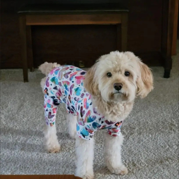 Νέα διασυνοριακή ενδυμασία για κατοικίδια, εργοστάσιο άμεσης άνοιξης και καλοκαιριού, οικιακή ένδυση, τυπωμένα λουλούδια, μικρά τετράποδα ρούχα για σκύλους, ενδύματα για κατοικίδια