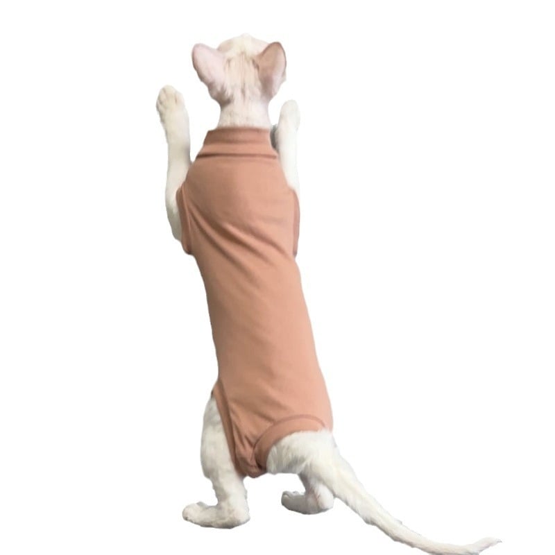 Amazon Crossborder Hair Cat Есенни и зимни дрехи Sphinx Devin Къдрава котка Зимна защита на корема Базова риза