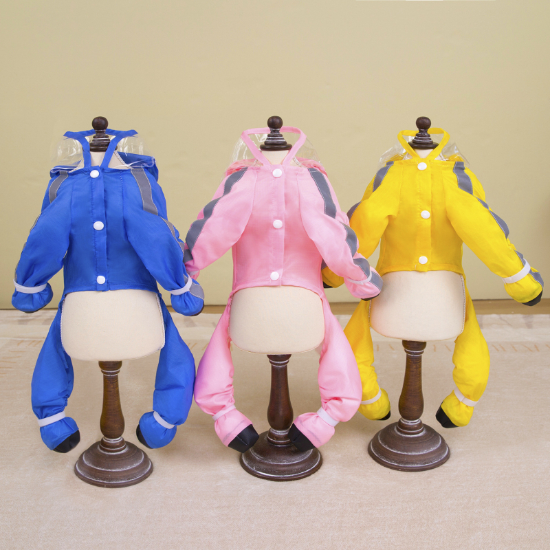 Dog Traction Siaman kabanica za stopala, čizme za kišu, Teddy Bitter Bear, sveobuhvatna vodootporna odjeća za četveronožne pse sa šeširom za životinje