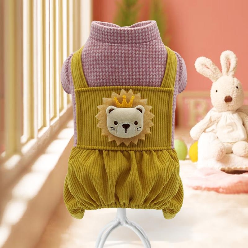 Дрехи за домашни любимци за Нова година, кадифени дрехи за кучета Mao Ni, есен и зима, нова рокля за плюшено мече с четириноги