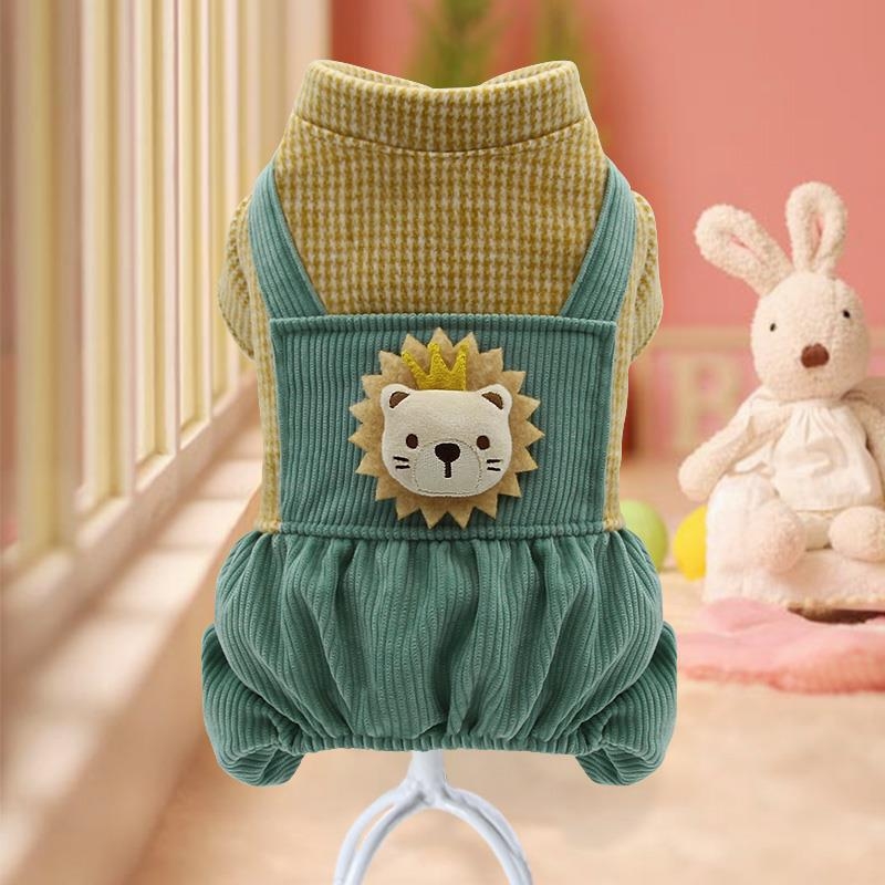 Дрехи за домашни любимци за Нова година, кадифени дрехи за кучета Mao Ni, есен и зима, нова рокля за плюшено мече с четириноги