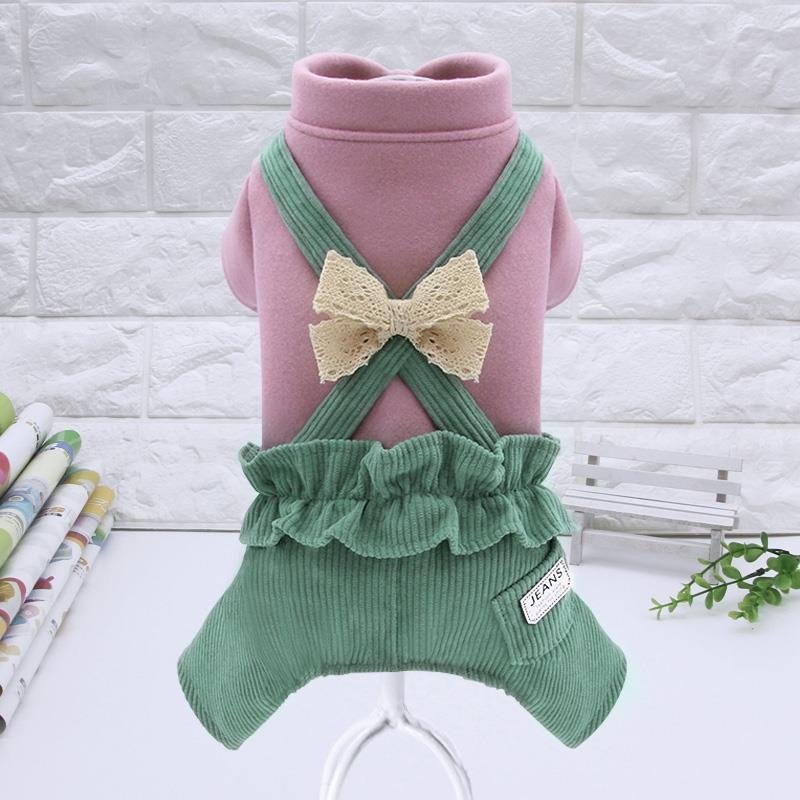 Дрехи за домашни любимци за Нова година, кадифени дрехи за кучета Mao Ni, есен и зима, нова рокля за плюшено мече с четириноги