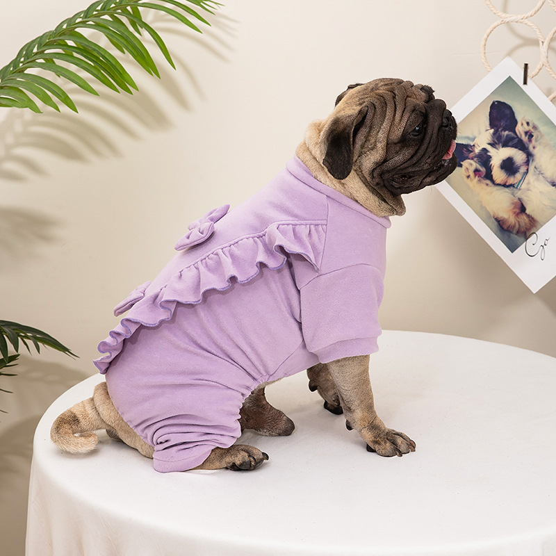 Odjeća za kućne ljubimce iz inostranstva, jesenska i zimska odjeća za pse u boji slatkiša, četveronožna odjeća za male i srednje pse, veleprodaja zimske odjeće za pse