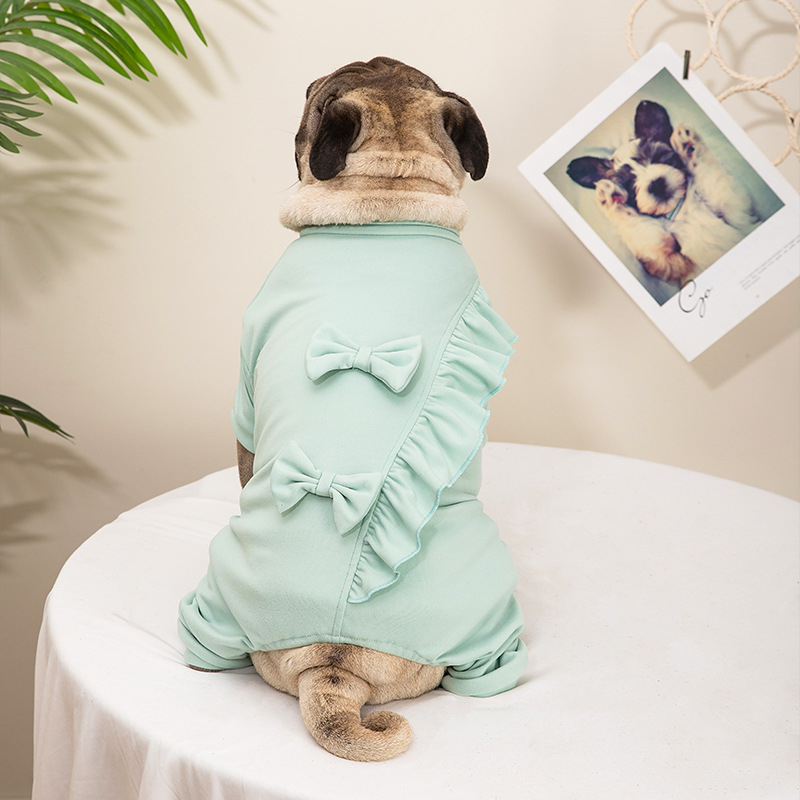 Odjeća za kućne ljubimce iz inostranstva, jesenska i zimska odjeća za pse u boji slatkiša, četveronožna odjeća za male i srednje pse, veleprodaja zimske odjeće za pse