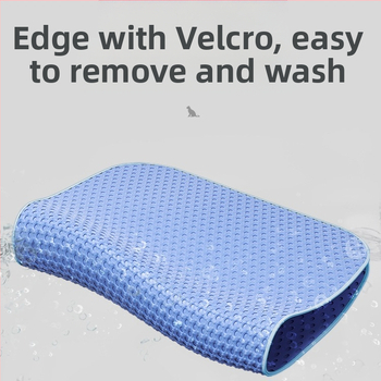 Διπλής στρώσης αντιολισθητικό στρώμα άμμου υγιεινής για γάτες, φίλτρο που δεν στεγανοποιεί, ανθεκτική στις γρατσουνιές λεκάνη άμμου για γάτες EVA, χαλάκι τουαλέτας για γάτες με έλεγχο που είναι ανθεκτικό στις γρατσουνιές, πλενόμενο στρώμα άμμου