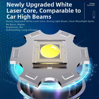 Tarpvalstybinis baltas lazerinis žibintuvėlis su priartinimo nuotoliniu lauko apšvietimu avarinis žibintuvėlis su aliuminio lydinio žibintuvėliu, didmeninė prekyba