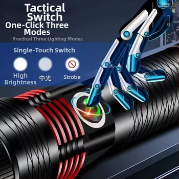 Tarpvalstybinis baltas lazerinis žibintuvėlis su priartinimo nuotoliniu lauko apšvietimu avarinis žibintuvėlis su aliuminio lydinio žibintuvėliu, didmeninė prekyba