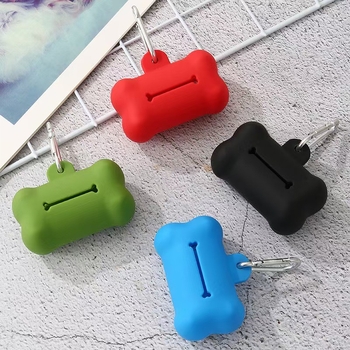 Naujas naminių gyvūnėlių išmatų samtelis minkštas guminis kaulo formos šiukšlių maišas laikymo dėžė šunų atliekų konteineris reikmenys didmeninė prekyba išmatomis