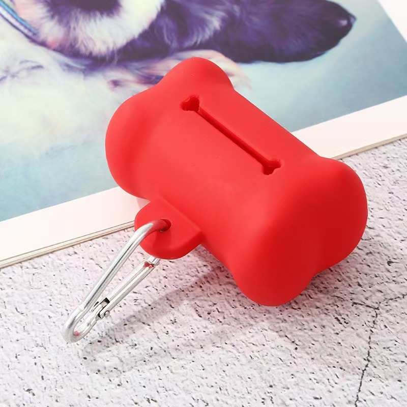 Naujas naminių gyvūnėlių išmatų samtelis minkštas guminis kaulo formos šiukšlių maišas laikymo dėžė šunų atliekų konteineris reikmenys didmeninė prekyba išmatomis