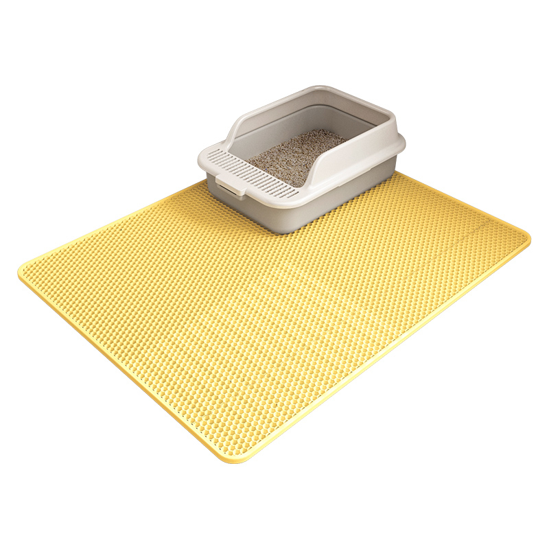 Изключително голяма подложка за котешка тоалетна, против изкарване, подложка против пръски, кутия за котешка тоалетна, двуслоен филтър, против пръски, подложка за контрол на пясъка, подложка за падане на пясък, военна
