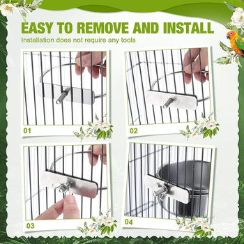 Μπολ τροφίμων από ανοξείδωτο ατσάλι Parrot, κουτί τροφίμων, μπολ τροφίμων, μπολ νερού, φλιτζάνι τροφίμων, φλιτζάνι νερού, γούρνα τροφίμων για πουλιά σε απόθεμα χονδρικής