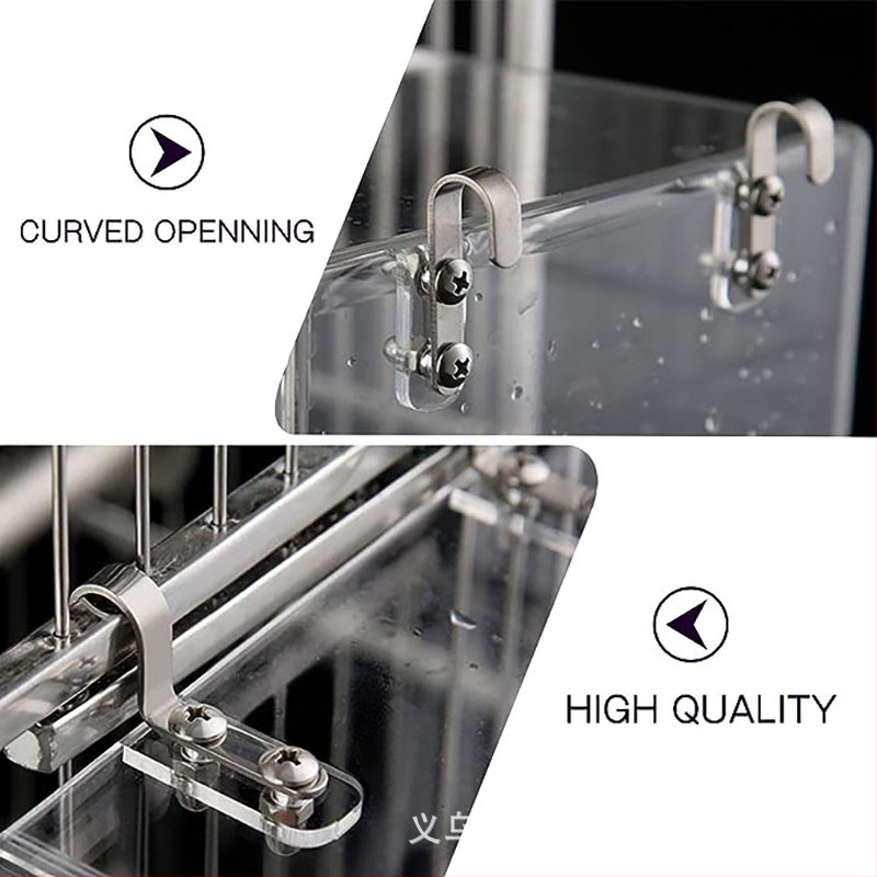 Вана за птици, кутия за вана, акрил, нови принадлежности за птици, прибори за хранене, трансгранични експлозии, вана за птици на склад