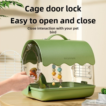 Κλουβί πουλιών Buka Star, κλουβί για παπαγάλους, ακρυλικό, διακοσμητικό κλουβί εξωτερικού χώρου, δέρμα τίγρης, παιώνια, μαύρος φοίνικας, ειδικό κλουβί πουλιών