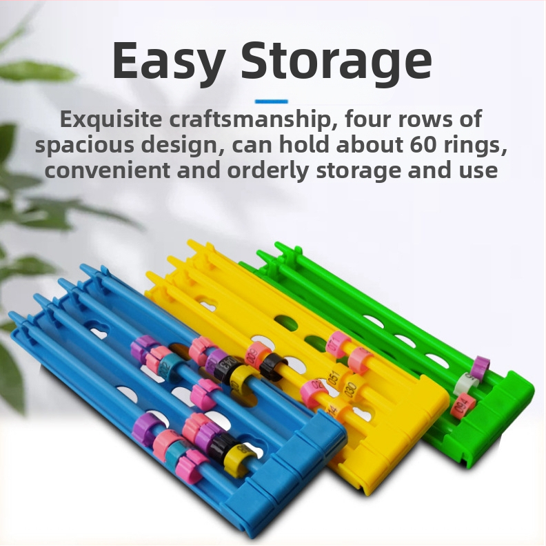 Стойка за пръстени за крака, консумативи за състезателни гълъби, може да се окачи, стойка за пръстени за крака на гълъби, многоцветна класификация, стойка за поставяне на пръстени за крака
